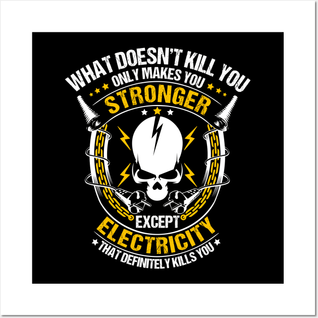 Electricity/Electrician/Sparky/Electrical Worker Wall Art by Krautshirts